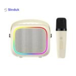 Havit SK818BT Beige Mini Portable Karaoke Bluetooth Speaker with Microphone